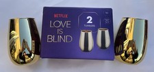 Tumbler glasses (gold) X2 PAIR