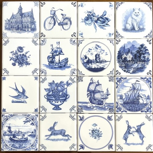 Blue delft designs - blue, set