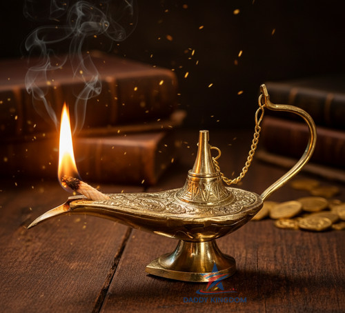 Antique vintage aladdin brass - aladdin,