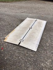 Aluminium Folding Portable Wheelchair/Access Ramp - Silver- With Carry Handle