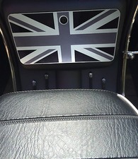Scomadi Glove tool Box Sticker Wrap Decal METALLIC BLACK/GREY/SILVER UNION JACK