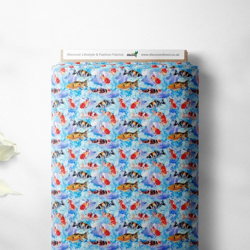 100 cotton sea life - cotton, aquarium