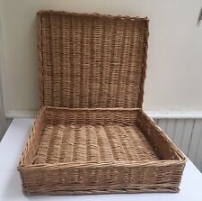 Large Wicker Basket Lidded Box 
