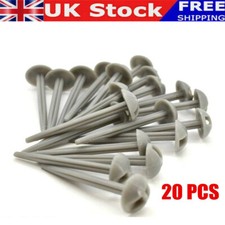20 x Heavy Duty Plastic Mushroom Domed Ground Sheet Tent Pegs Awning Carpet UK