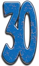 NUMBER 30 - LIFESIZE CARDBOARD CUTOUT / STANDEE