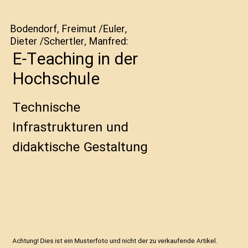 Teaching der hochschule - in,
