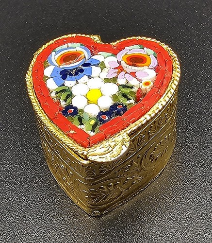 Italian micro mosaic pill - pill, box