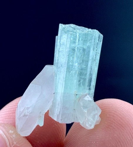 Tourmaline crystal with quartz - crystal,