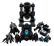 HUGE Imaginext Batman Bat-Tech Batbot & Batmobile DC Toy Lot - F3 O734