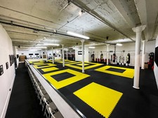 40mm Martial Arts Jigsaw Mats 1m2 Yellow/Black Karate TKD Judo BJJ Kickboxing