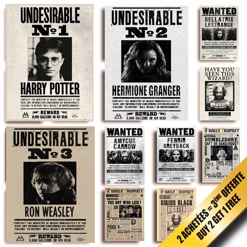 Harry potter wanted - wanted, set