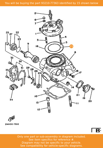 Yamaha ring 93210 77363 oem - 93210-77363,