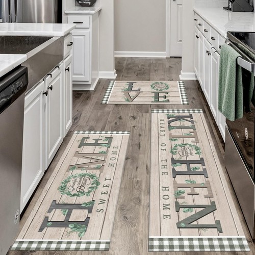 Sage green kitchen rugs sets - sage,