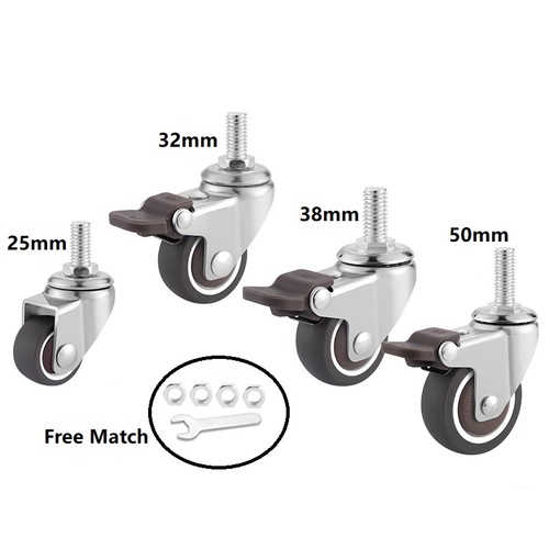 Swivel castor rubber - 4,