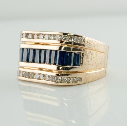 Mens diamond blue sapphire - mens, &