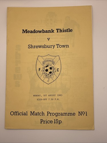 Meadowbank thistle - meadowbank, v