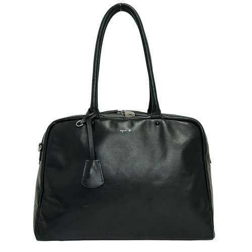 Agnes black leather handbag - agnes, b