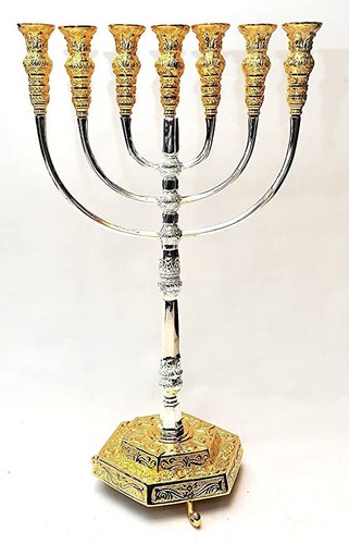 Jerusalem large menorah - menorah, gold