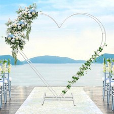 Double Heart Backdrop Stand Disassemble Plants Climbing Rack For Garden Wedding 