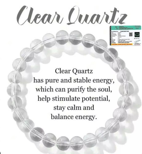 Clear quartz bracelet 8mm - quartz,