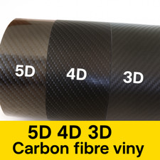 3D 4D 5D Carbon Fibre Vinyl Wrap Sheet Self Adhesive Black Sticker Bubble Free