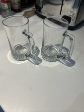 2 Crystal Half Pint Tankards