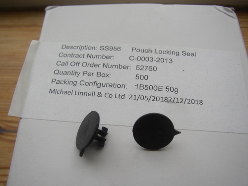 Box 500 black security button - black,