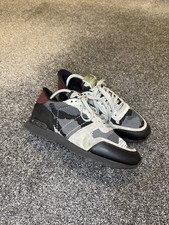 Mens Valentino Black & Grey Camo Mesh Rockrunner Trainers Uk 6.5 VGC Authentic