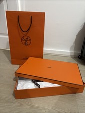HERMÈS Orange Shopping Bag
