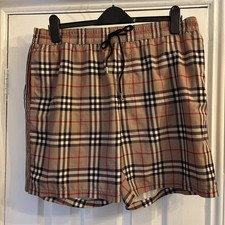 Burberry Check Swim Shorts Size XL Excellent Iconic Design. 