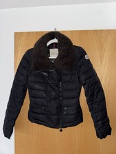 Moncler Shearling Peplum Coat