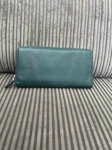 Prada green leather zip - prada,
