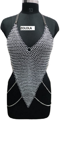 Aluminium chainmail top blouse - chainmail, top/blouse