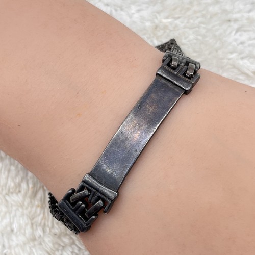 Men bracelet gunmetal - id,