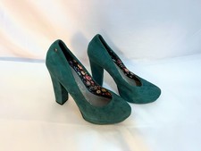 Mustang Teal Green Suede