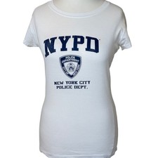 Women's Size L NYPD White