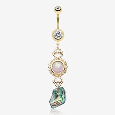 Golden Opal Abalone Dangle
