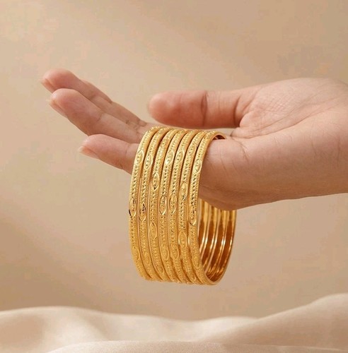 Ethnic bangles 22k gold plated - ethnic,