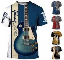 T Shirts Guitar-Gibson Graphic