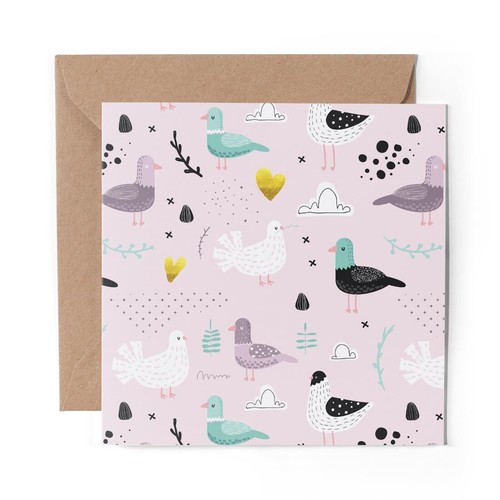 Blank greeting card pigeon - 1,