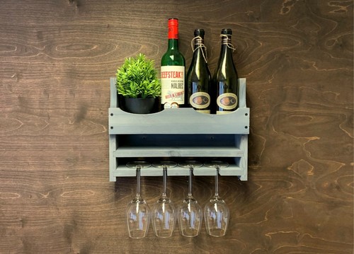 Personalised wooden wine rack - personalised,