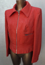 PENNY ALAVOINE FEMINELLA Wool Jacket Size 10 Vintage Designer Red Coat