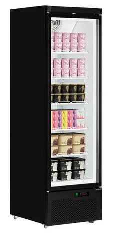 New upright black single glass - new,