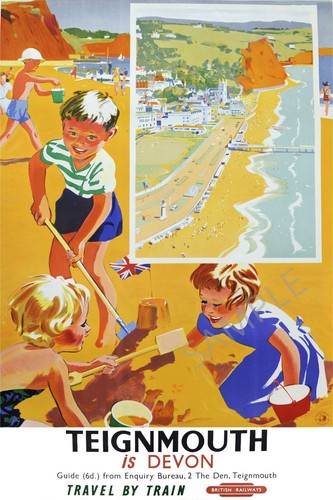 Vintage railway poster - vintage,