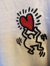 Primark T-Shirt  KEITH HARING USA Embroidered front logo and printed back logo M