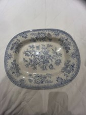 Antique Large 14" Ceramic  Meat Platter Serving Dish - Staffordshire 
