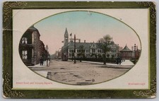 MIDDLESBROUGH Yorkshire Albert Road & Victoria Square Postcard, Postmarked 1911