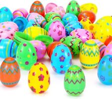 24pcs Plastic Colorful Filler Eggs Easter Egg Hunt Hollow Childrens Gift Game