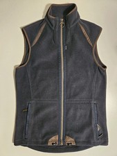 Barbour Langdale Gilet Men's Navy Blue Brown Full Zip Up Vest Size Medium M