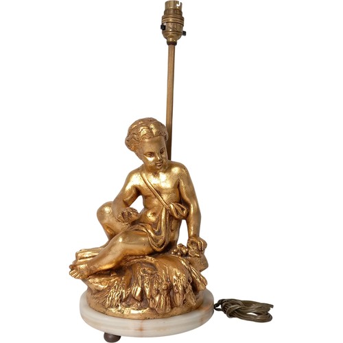 Gold cherub table - gold,